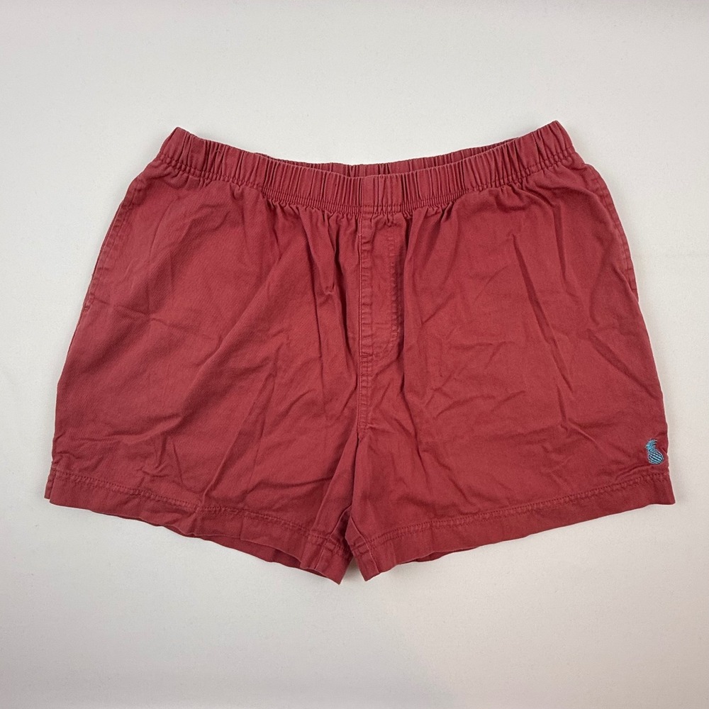 Chubbies Dad Short Mens XL Red Cotton Elastic Waist 5.5 Inseam Pineapple Logo